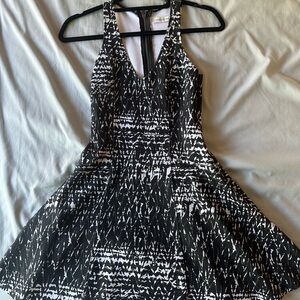 Abercrombie & Fitch Black and Silver Halter Mini Dress